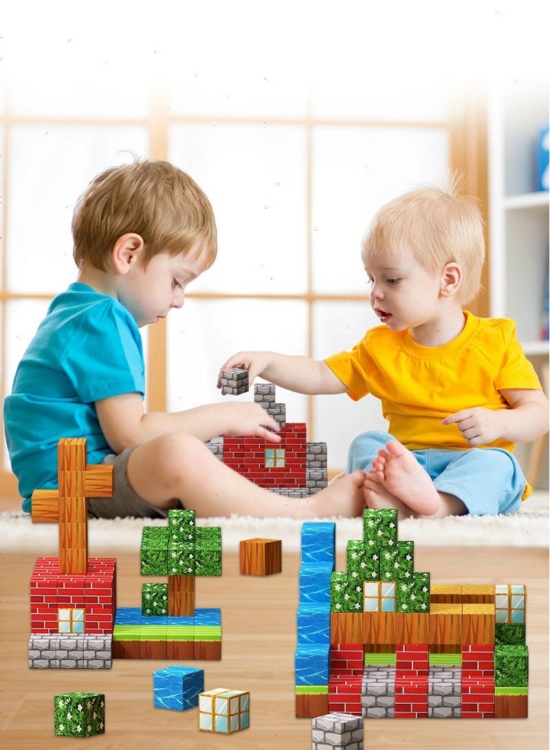 Magnetic Cube - Magnetic Building Cube Set, STEM Sensory Stacking Set, Creative Gift for Boys and Girls Ages 3, 4, 5, 6, 7, 8 and 9 - Image 5